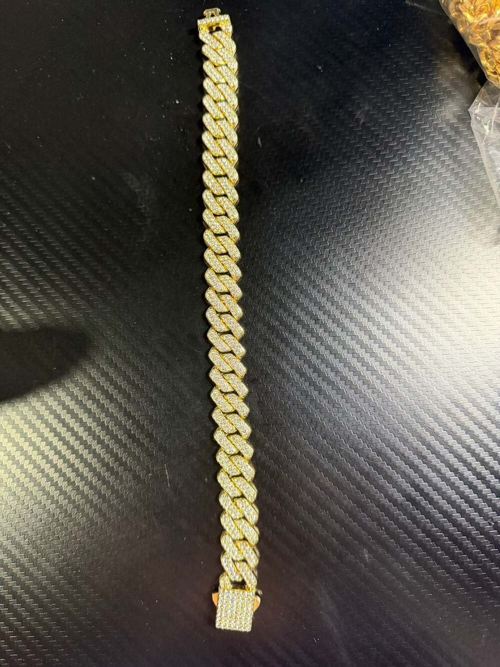 Iced Out Cubic Zirconia Pave Miami Cuban Link Chain Bracelet